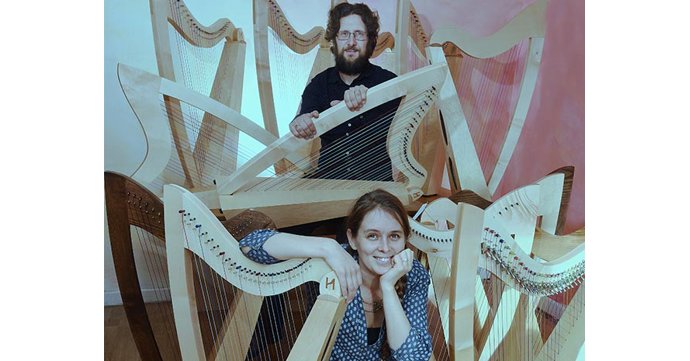 A Stroud-based harp maker is offering 100 free lessons